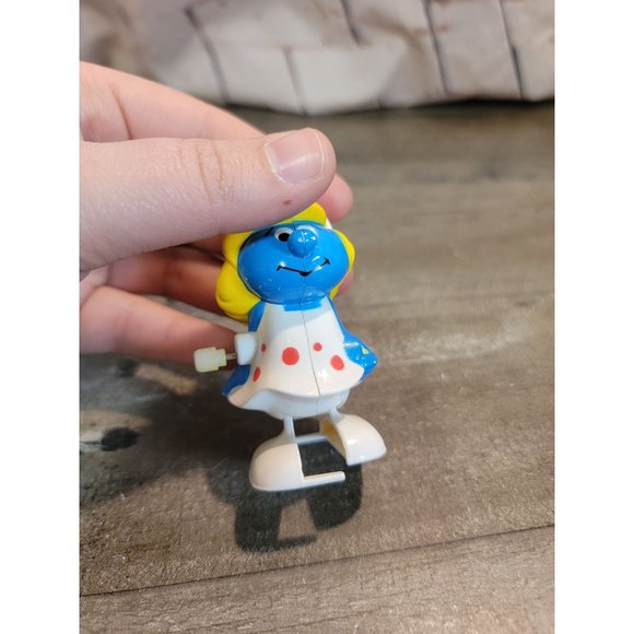 Galoob 1982 girl smurf smurfette AS IS wind up toy - Picture 4 of 6